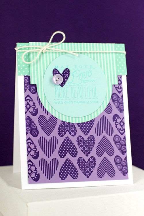 Stamps: Happy Hearts, Inside/Out: Love<br />
Cardstock: Winter Wisteria, Aqua Mist,...