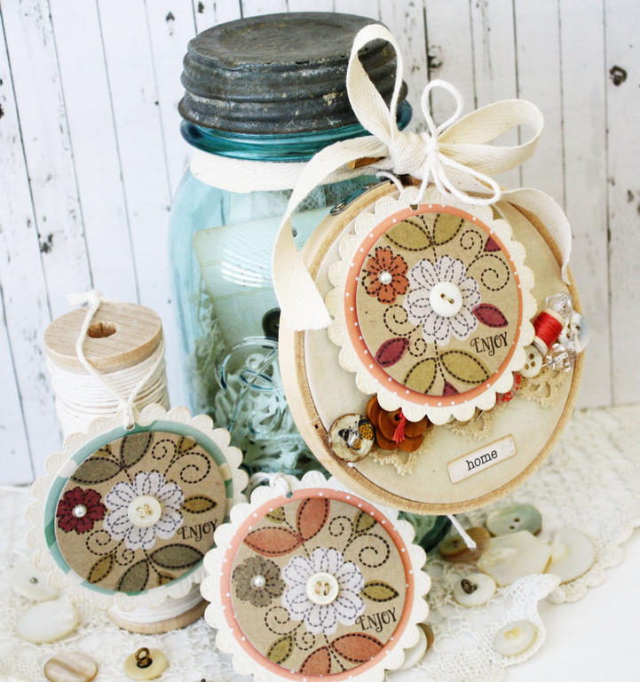 Papertrey Ink Supplies Used:<br />
Stamps:  Solid Stitches and Swirls, Lovely Layers<br />...