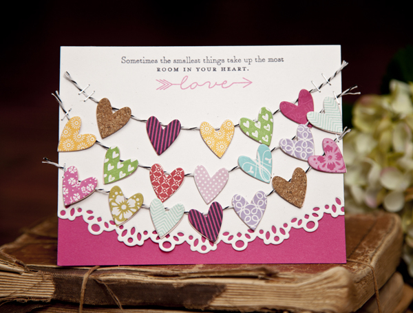 Supplies<br />
<br />
Stamps: Happy Hearts<br />
Ink: True Black, New Leaf, Winter Wisteria,...