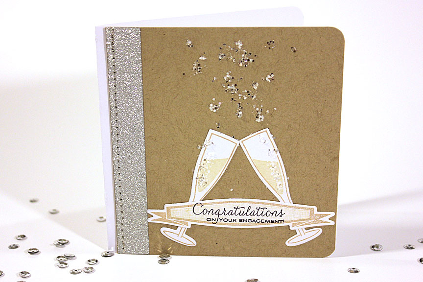 size: 4 1/4&quot; x 4 1/4&quot;<br />
<br />
stamps: Propose a Toast, It&#039;s a Banner...