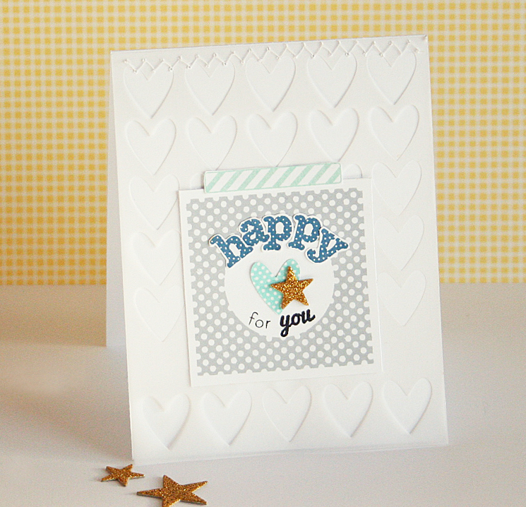 STAMPS: Polka Dot Parade #12, Polka Dot Parade Alphabet, Four Square, Happy Hearts<br />
INK:...