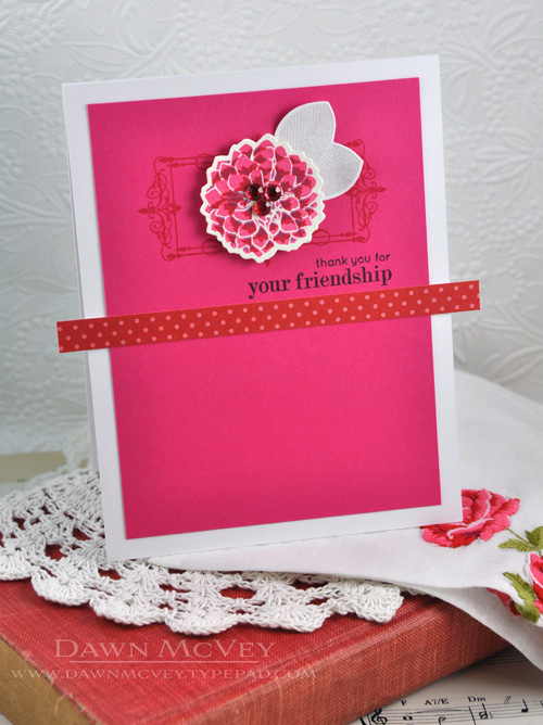 Paper: stamper&#039;s select white, rustic cream, raspberry fizz, pure poppy pattern pack<br />...