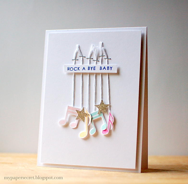 Cardstock: white<br />
Specialty paper: American Crafts (glitter paper)<br />
Stamps:...