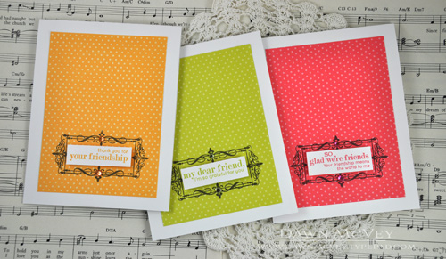 Paper: stamper&#039;s select white, summer sunrise/limeade ice/berry sorbet bitty dot <br />...