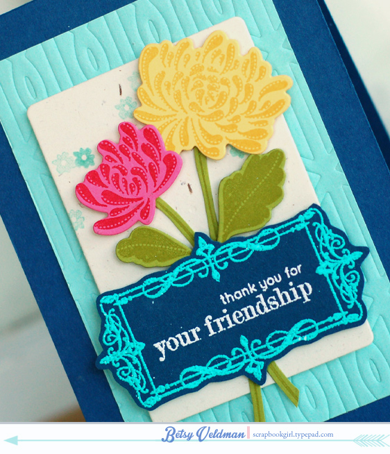 stamps:  boutique borders: friendship, mum&#039;s the word, mini blooms<br />
ink:  pure poppy,...