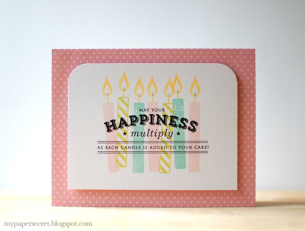 Cardstock: white<br />
Patterned paper: sweet blush<br />
Stamps: Polka Dot Parade #12,...