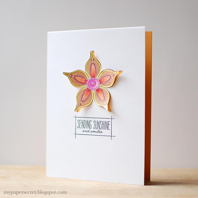 Cardstock: white, summer sunrise<br />
Stamps: Doodlie-do<br />
Ink: Versafine (onyx black)<br...