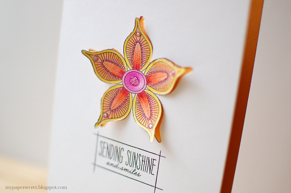 Cardstock: white, summer sunrise<br />
Stamps: Doodlie-do<br />
Ink: Versafine (onyx black)<br...