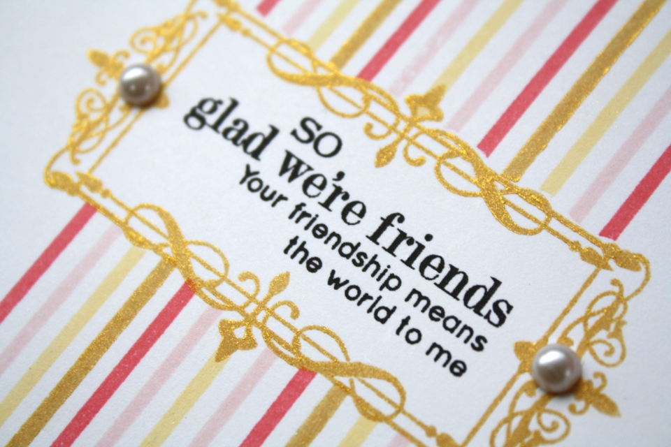 cardstock: stamper&#039;s select white<br />
ink: true black, delacata gold, sweet blush, lemon...