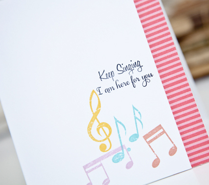 Supplies<br />
Stamps: Life&#039;s Music, Words of Comfort<br />
Ink: True Black, Melon Berry,...