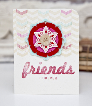 Supplies<br />
Stamps: Wonderful Words: Friends, Background Basics: Diagonals, Background...