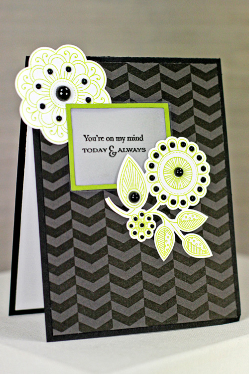 Stamps: Doodlie-do, Background Basics: Diagonal, Words of Comfort<br />
Cardstock: True Black,...