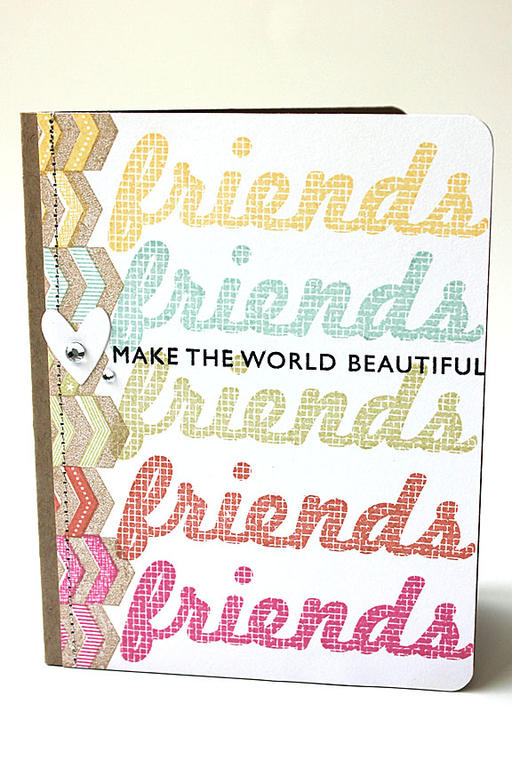 size: 4 1/4&quot; x 5 1/2&quot;<br />
<br />
stamps: Wonderful Words: Friends, Background...