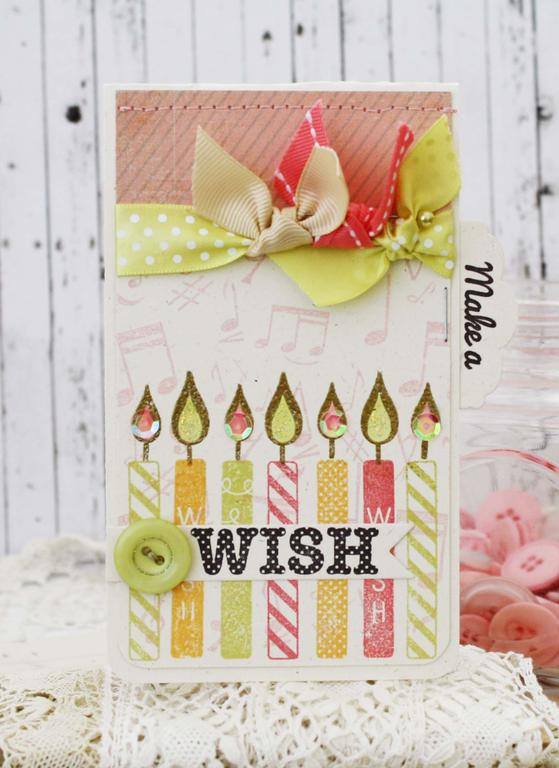 Papertrey Ink Supplies Used:<br />
Stamps:<br />
Life&#039;s Music and Polka Dot Parade #12<br...
