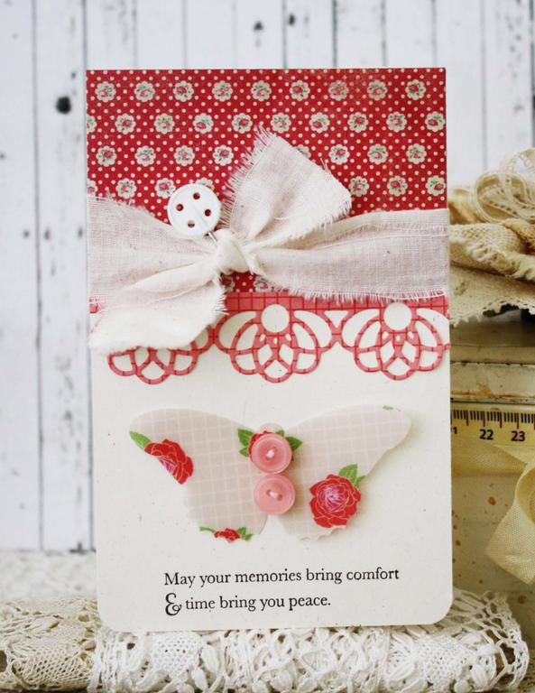 Papertrey Ink Supplies Used:<br />
Stamps:<br />
Words of Comfort<br />
Ink:<br />
Smokey...