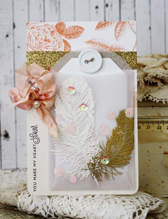 Papertrey Ink Supplies Used:<br />
Stamps:<br />
Feather Finery<br />
Ink:<br />
Smokey...