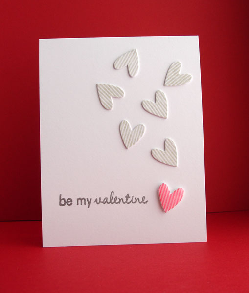 The hearts are each backed with an extra heart cut from white cardstock for dimension. The Soft...