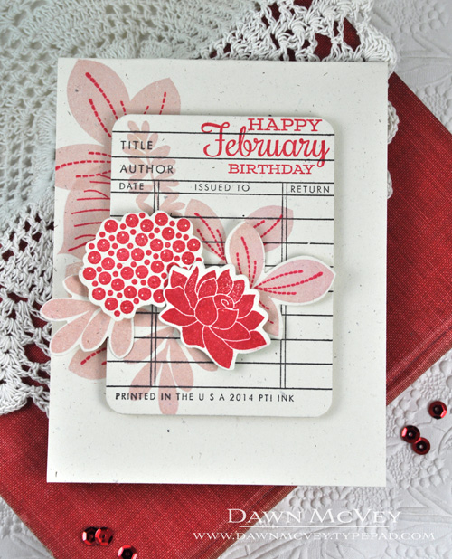 Paper: rustic cream<br />
Stamps: Leave It Be, Birthday Classics: February, Monthly Moments:...