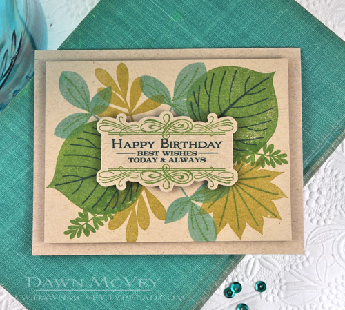 Paper: kraft<br />
Stamps: Leave It Be, Boutique Borders: Birthday<br />
Ink: hawaiian shores,...