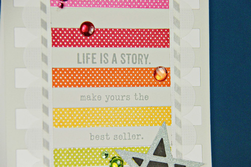 Stamps: Building Blocks<br />
Dies: Sketched Stars, Cover Plate: Stripes Horizontal, Medium...