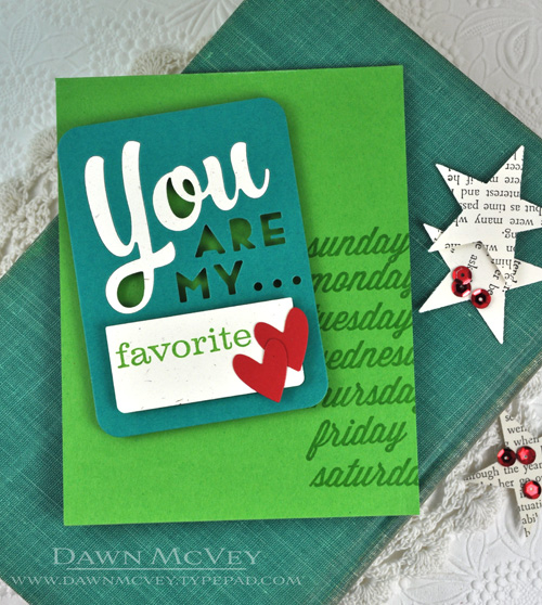 Paper: rustic cream, tropical teal, new leaf, pure poppy<br />
Stamps: Phrase Play #1, Monthly...
