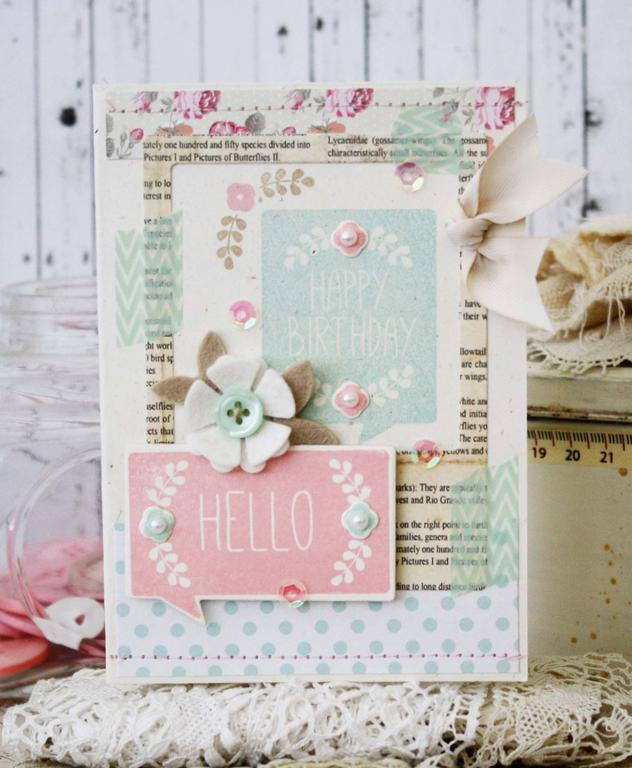Papertrey Ink Supplies Used:<br />
Stamps:<br />
Sweet Speech<br />
Ink:<br />
Aqua Mist<br...