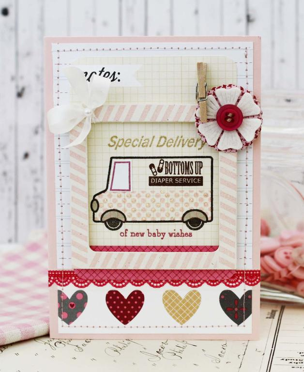 Papertrey Ink Supplies Used:<br />
Stamps:<br />
Special Delivery<br />
Ink:<br />
Smokey...