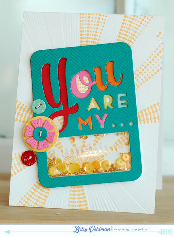 stamps: phrase play #1, hello sunshine<br />
ink: staz on white, summer sunrise<br />...