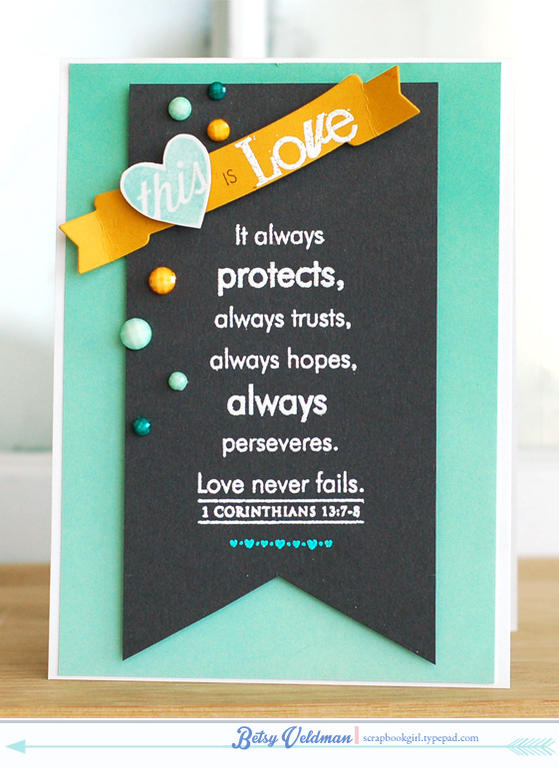 stamps: monthly moments: february, beautiful blessings<br />
ink: aqua mist, versamark, smokey...