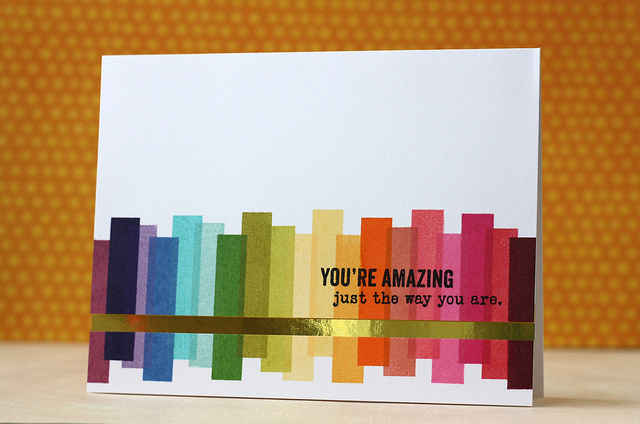 cardstock: stamper&#039;s select white<br />
gold cardstock: dcwv<br />
stamps: building...