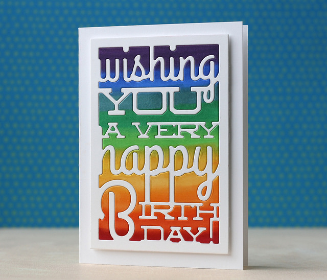 cardstock: stamper&#039;s select white<br />
die: text block birthday<br />
copics