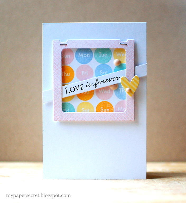 Cardstock: white<br />
Patterned paper: lemon tart<br />
Stamps: Monthly Moments Slide Frame,...