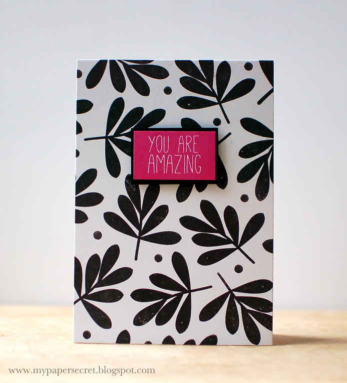 Cardstock: white, black<br />
Stamps: Leave It Be, Sweet Speech, Polka Dot Basics<br />
Ink:...