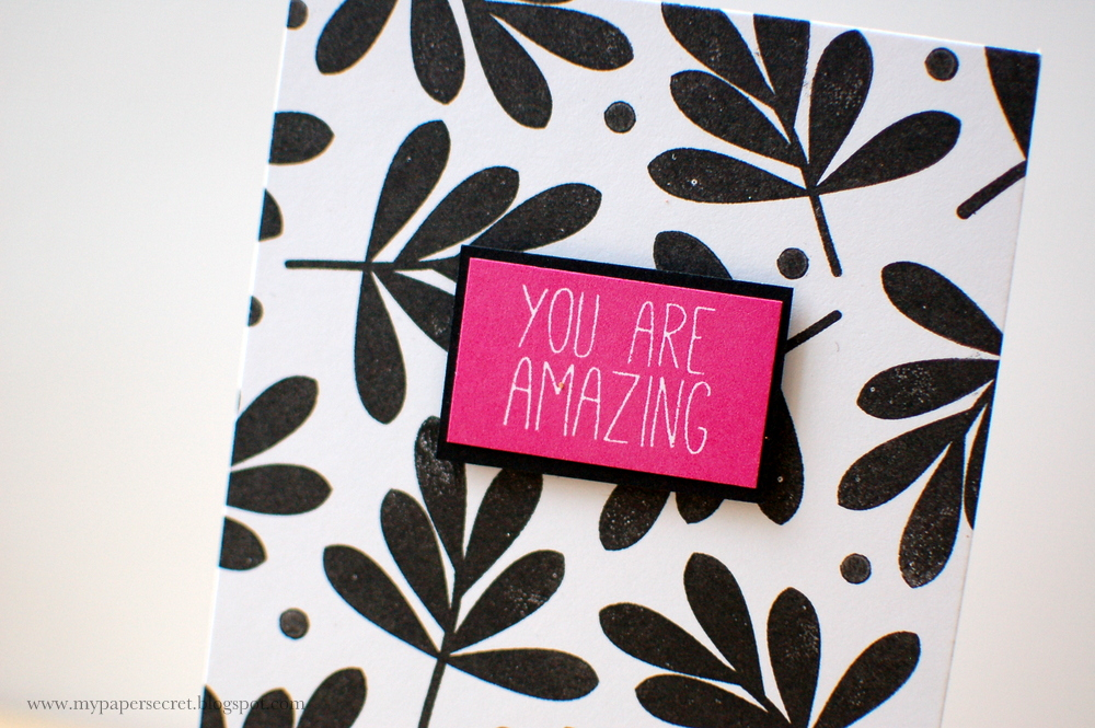 Cardstock: white, black<br />
Stamps: Leave It Be, Sweet Speech, Polka Dot Basics<br />
Ink:...