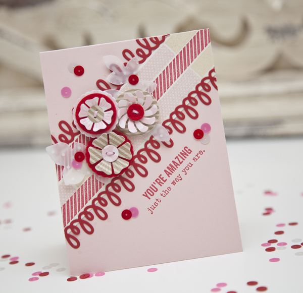 Supplies<br />
<br />
Stamps: Building Blocks<br />
Ink: Pure Poppy, Sweet Blush, Fine...