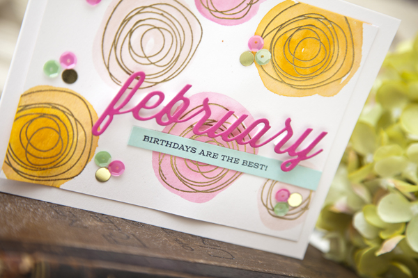 Supplies<br />
<br />
Stamps: Birthday Classics: February, Circle Scribbles<br />
Ink: Orange...