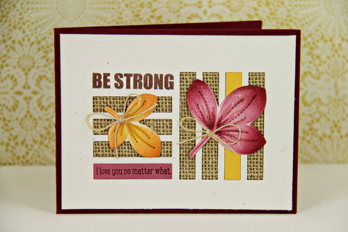 Stamps: Leave It Be, A Little Inspiration<br />
Cardstock: Scarlet Jewel, Vintage Cream, Autumn...