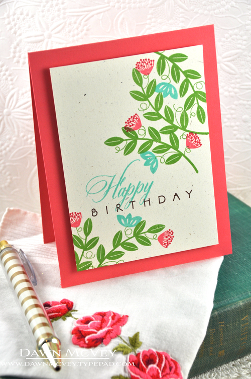 Paper: rustic cream, berry sorbet<br />
Stamps: Embellished Elegance<br />
Ink: dark...