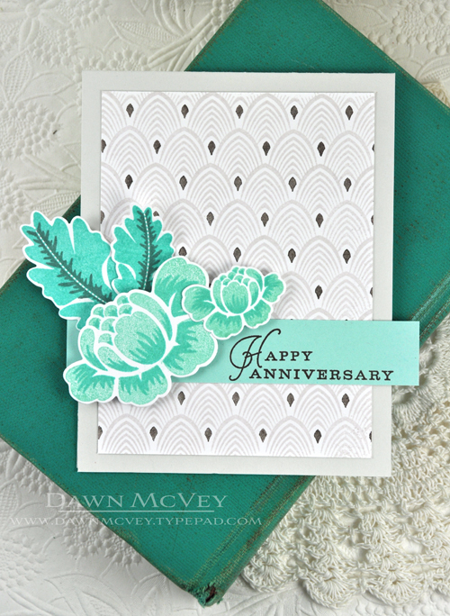 Paper: stamper&#039;s select white, soft stone, aqua mist<br />
Stamps: Background Basics: Art...