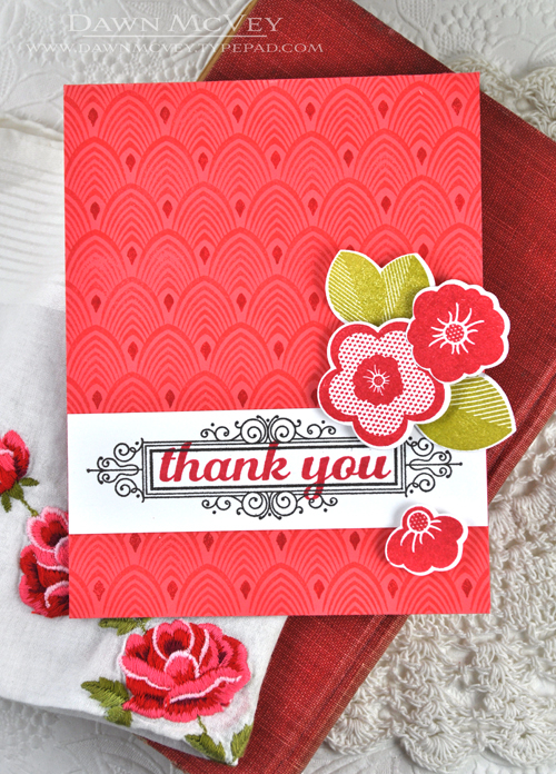 Paper: stamper&#039;s select white, berry sorbet<br />
Stamps: Background Basics: Art Deco,...