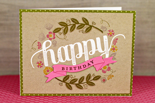 Cardstock: Classic Kraft, Hibiscus Burst<br />
Ink: Ripe Avocado, Winter Wisteria, Summer...