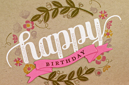 Cardstock: Classic Kraft, Hibiscus Burst<br />
Ink: Ripe Avocado, Winter Wisteria, Summer...