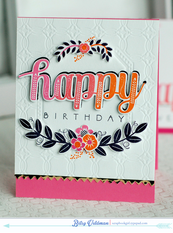 stamps: embellished elegance<br />
ink: hibiscus burst, berry sorbet, orange zest, true...