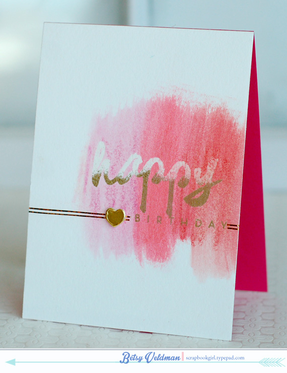 stamps: wet paint<br />
ink: versamark<br />
cardstock:  220lb letterpress paper from the Make...