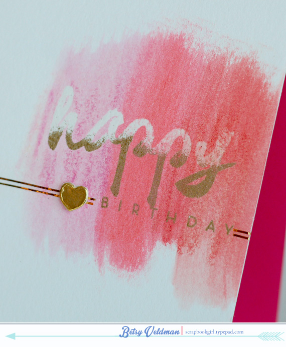 stamps: wet paint<br />
ink: versamark<br />
cardstock:  220lb letterpress paper from the Make...