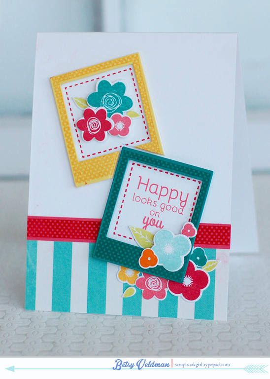 stamps: just smile<br />
ink: berry sorbet, pure poppy, tropical teal, summer sunrise, aqua...