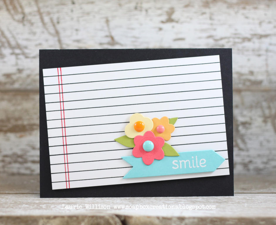 Stamps: Just Smile, Journal Accessories <br />
Paper: True Black, Stampers Select White,...