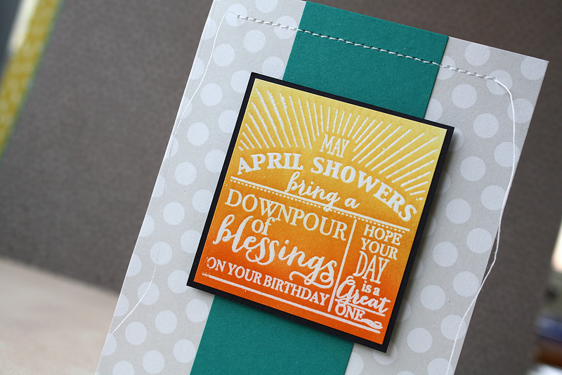 Cardstock: Stamper&#039;s Select white, Tropical Teal, True Black<br />
Ink: Orange Zest,...