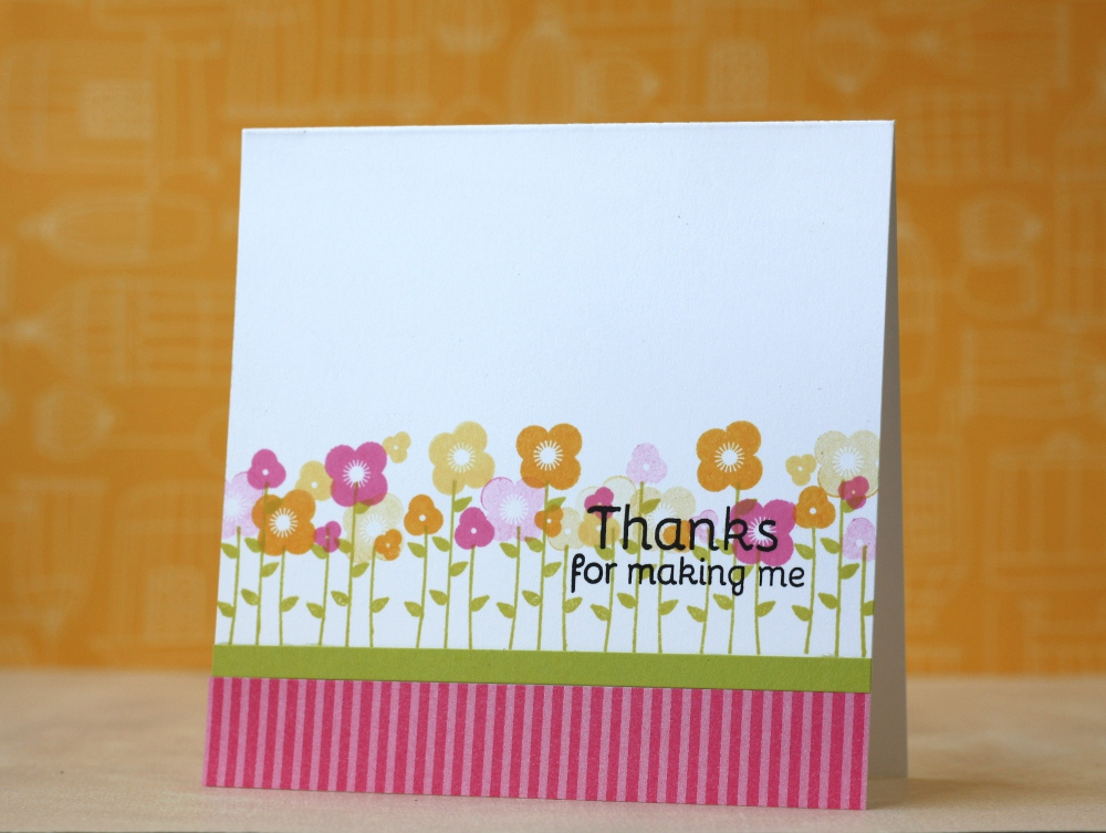 Cardstock: Stamper&#039;s Select White, Limeade Ice<br />
Hibiscus Burst striped pattern <br />...