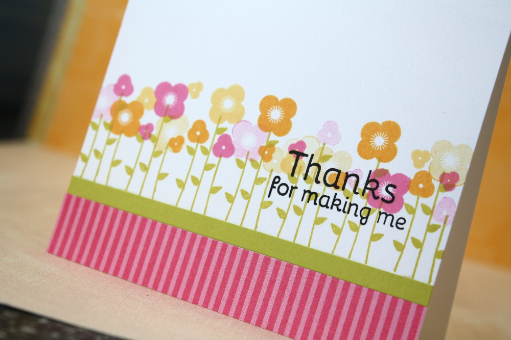 Cardstock: Stamper&#039;s Select White, Limeade Ice<br />
Hibiscus Burst striped pattern <br />...